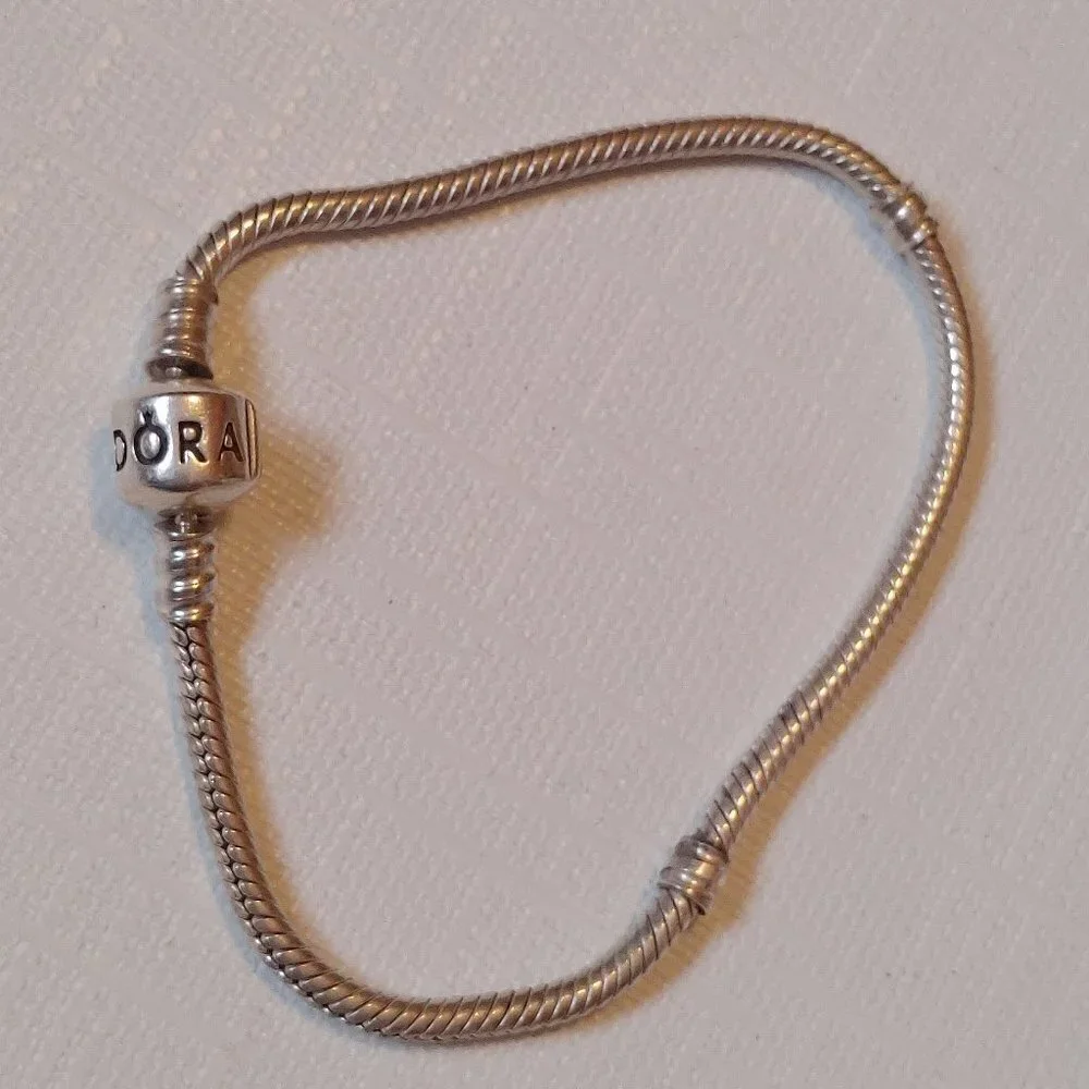 PANDORA SILVER CHARM BRACELET 7.5” Small - Picture 2 of 3